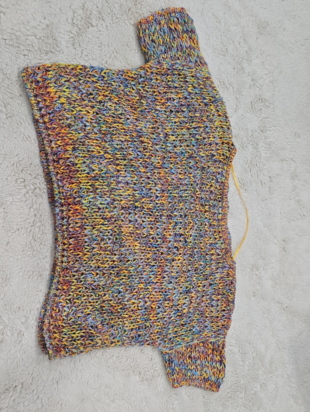 Free People Multicolor Knit Crew Neck Sweater